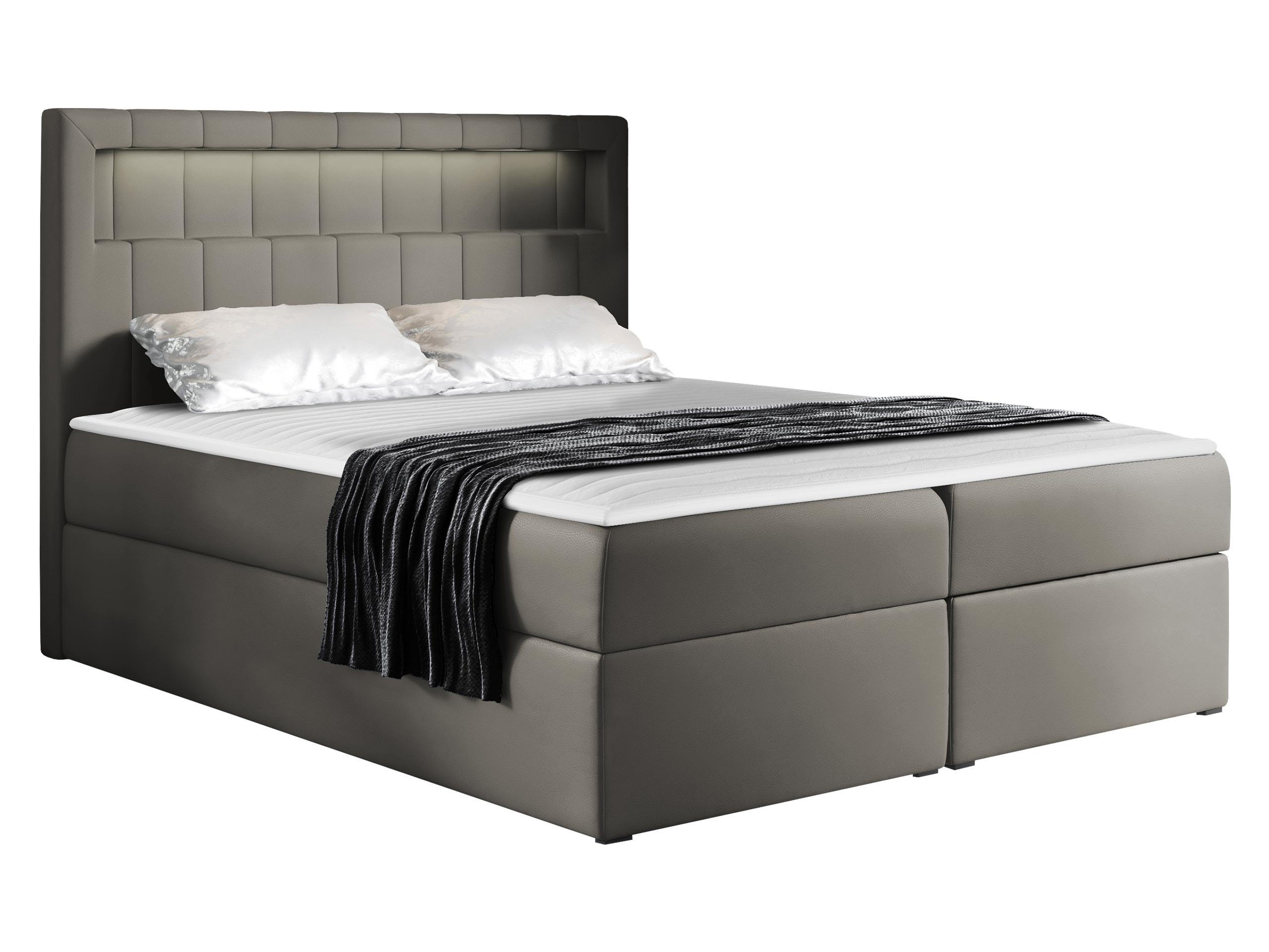 BOXBETT Aspen - Greige, Holz/Textil (140/200cm) - MIRJAN24