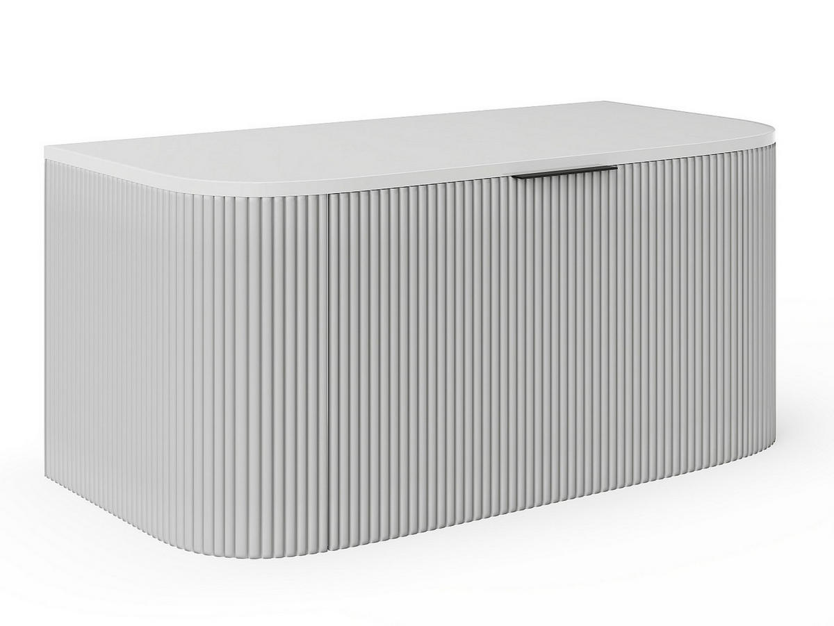 WASCHBECKENUNTERSCHRANK - 99cm x 50cm - MDF - weiß - LOMERI - Weiß, Holz (99/45/50cm) - Vente-Unique