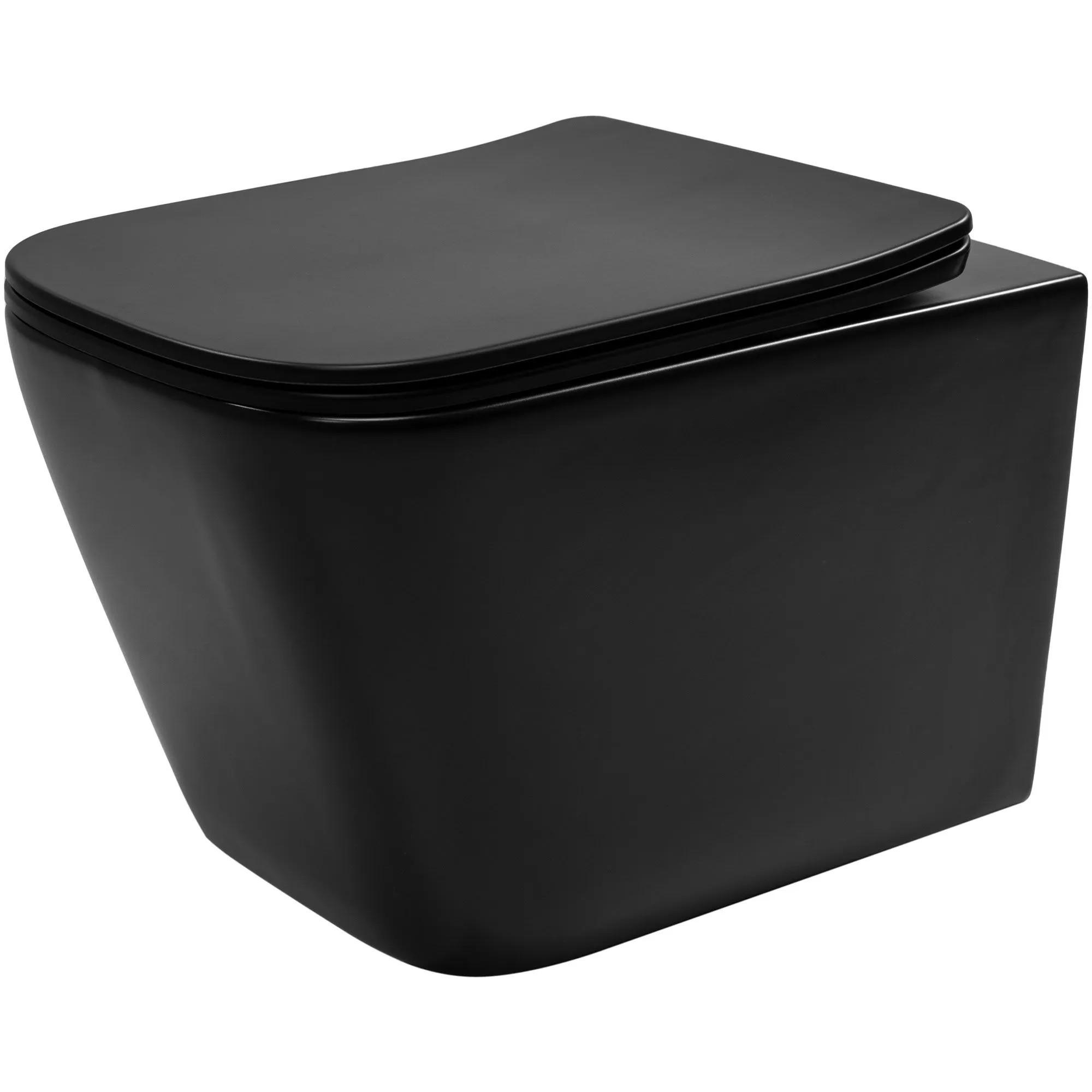 REA WC Schwarz 34.5x30x51.5 cm