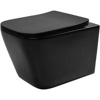 WC Schüssel Randlos Rea Julio Black Matt - Schwarz, Keramik (34.5/30/51.5cm) - REA
