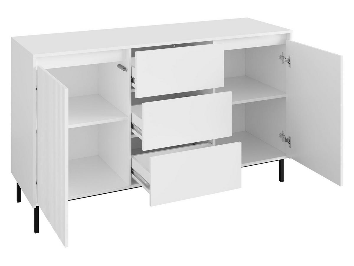 SIDEBOARD Ozmi 2D3SZ - Schwarz/Weiß, Holzwerkstoff/Metall (153/90/50cm) - MIRJAN24