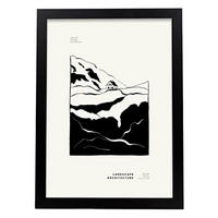 POSTER Abstrakt Pop Art A3 Schwarzer Rahmen - Schwarz, Papier (29.7/5/42cm) - Nacnic