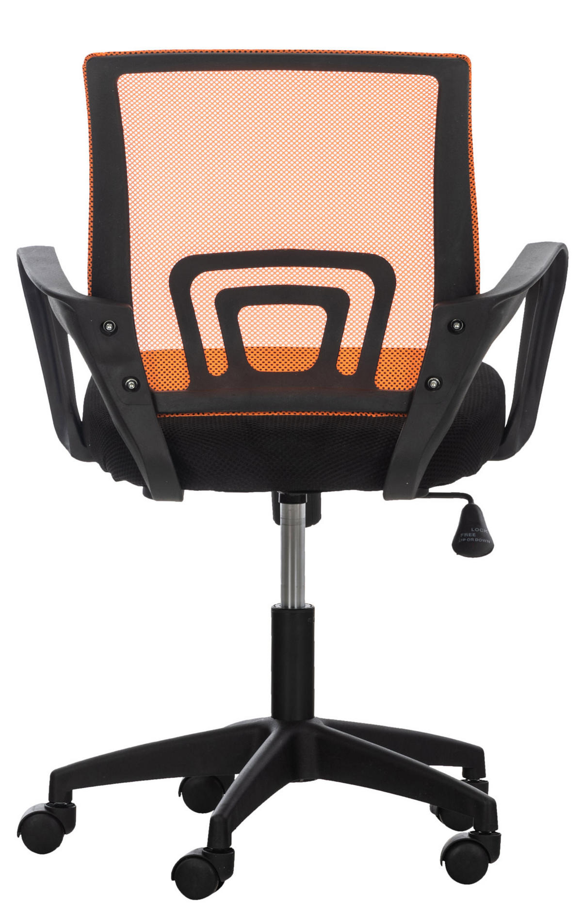 DREHSTUHL Microfaser orange - Schwarz/Orange, Kunststoff/Textil (62/84/50cm) - CLP