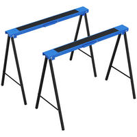 ARBEITSBOCK 2er Set Metall Kunststoff Blau - Blau, Metall (99.5/50/76cm) - DURHAND