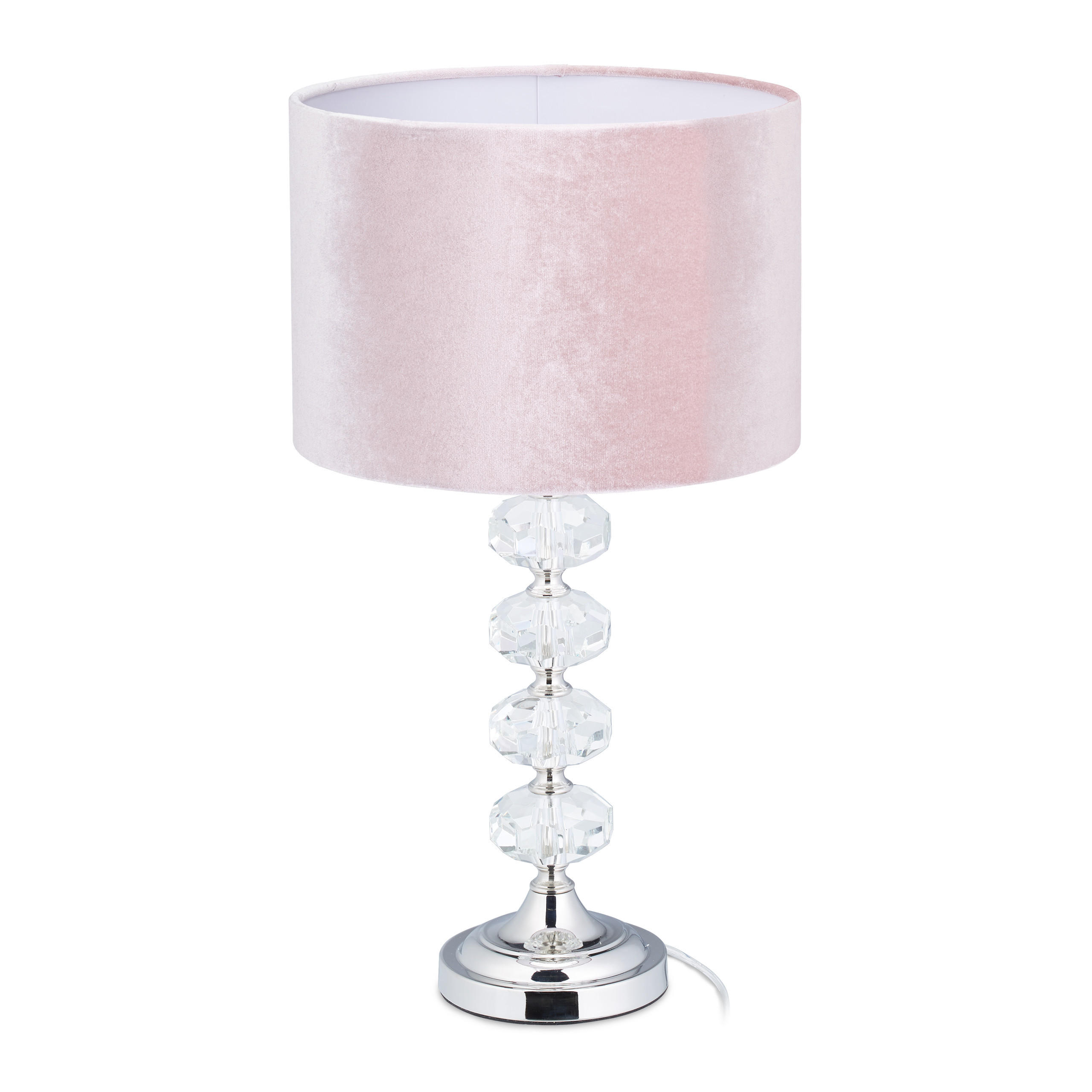 TISCHLAMPE - Multicolor, Glas/Textil (26/26/47cm) - Relaxdays
