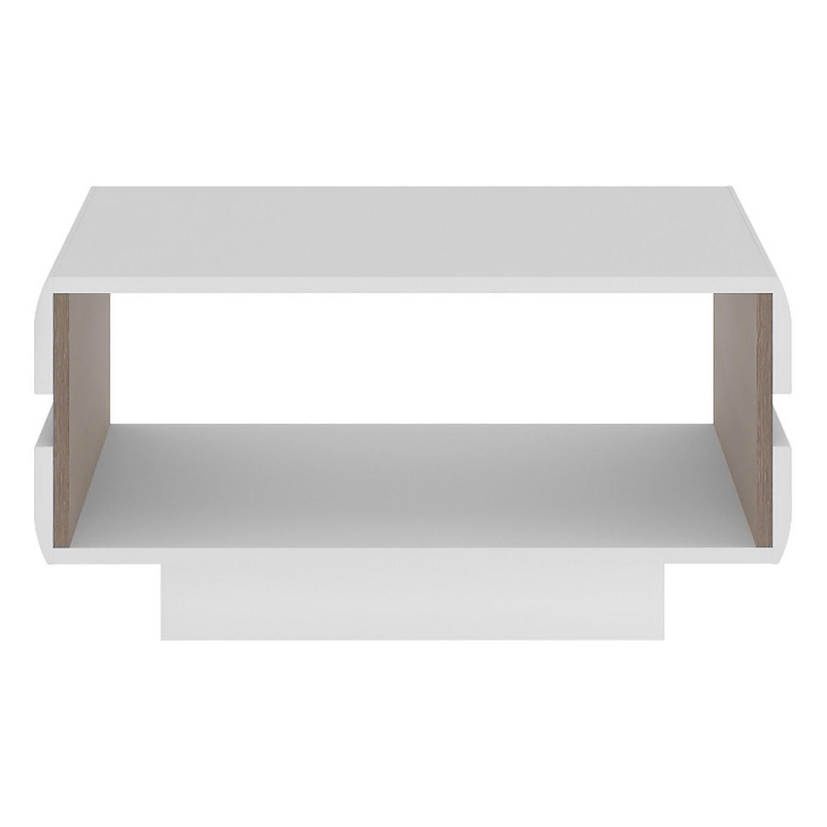 WOHNZIMMER-SET 4-TLG. Legnica-129 - Weiß, Holzwerkstoff (243/195/42cm) - Lomado