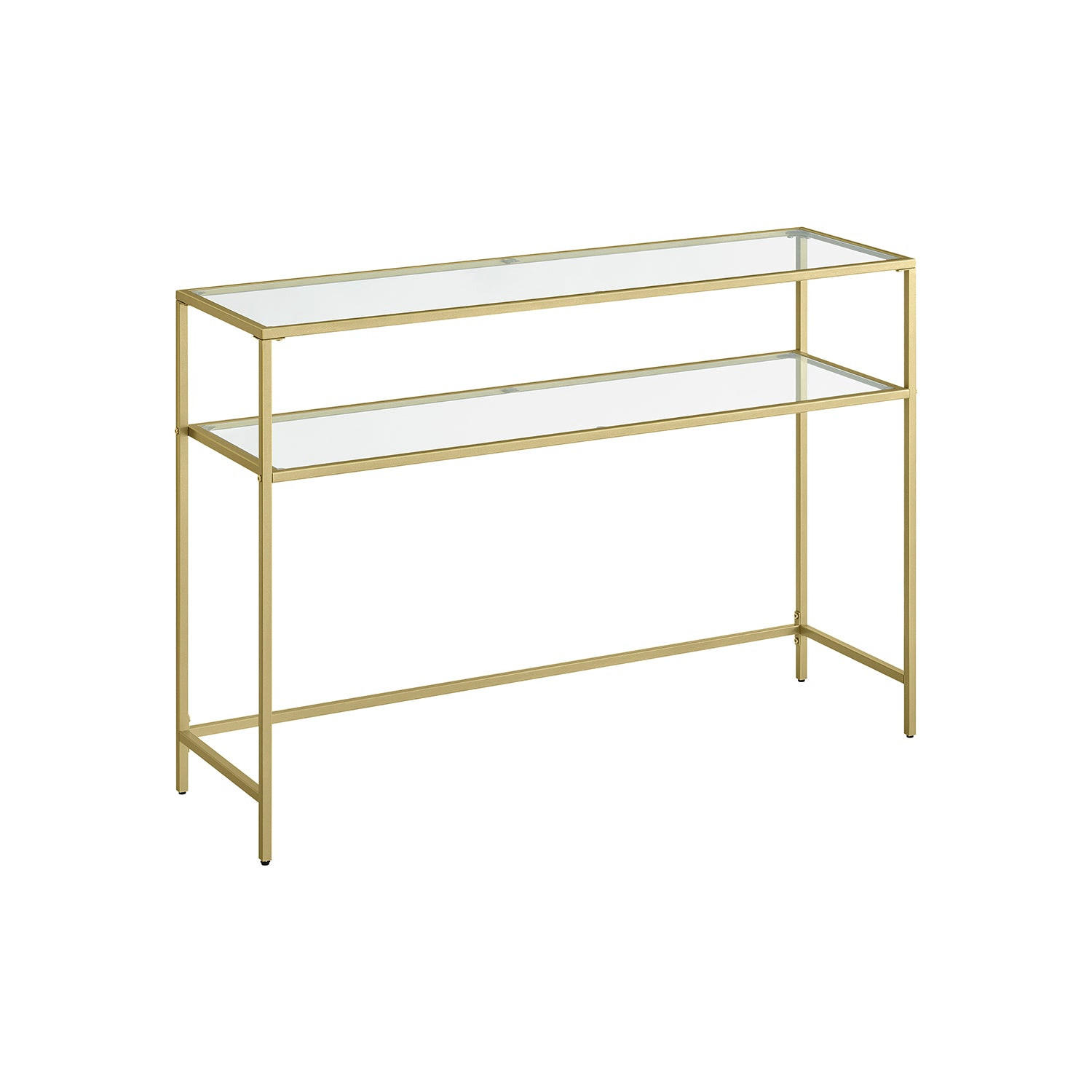 KONSOLENTISCH COTONOU - Goldfarben, Glas (35/120/80cm) - Hansiro