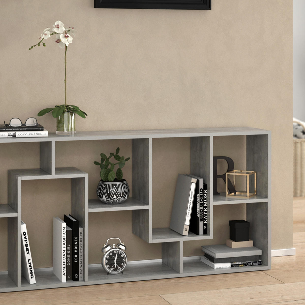 RAUMTEILER Noa Grau 160.6 x 67.2 cm - Grau, Holzwerkstoff (160.6/67.2/25cm) - Vicco