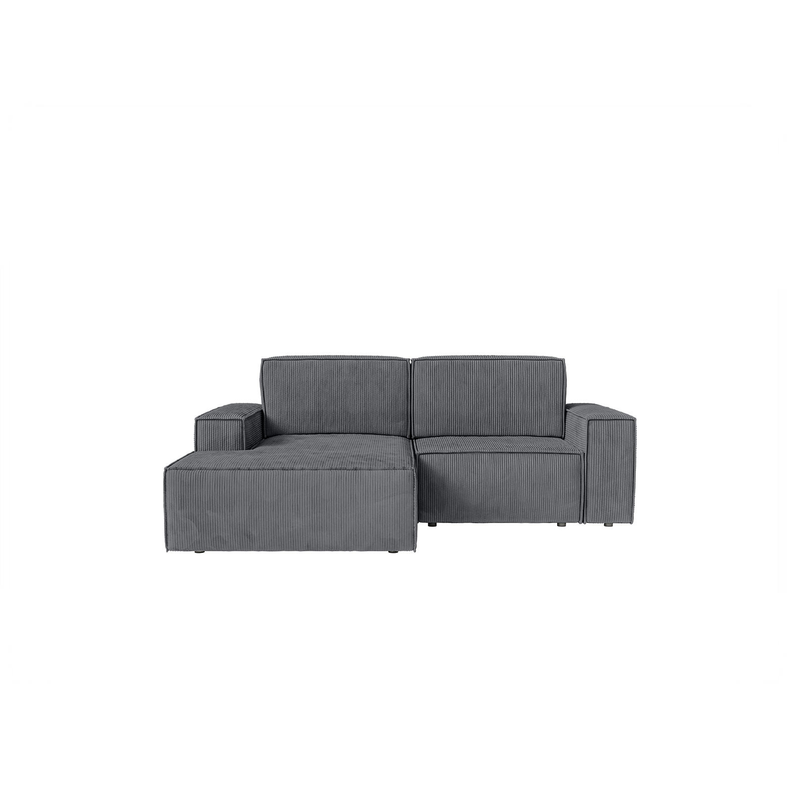 ECKSOFA KOKKO MINI mit Schlaffunktion, Anthrazit - Anthrazit, Textil (240/167cm) - Fedve