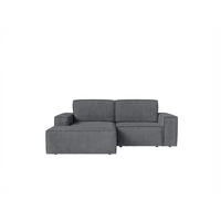 ECKSOFA KOKKO MINI mit Schlaffunktion, Anthrazit - Anthrazit, Textil (240/167cm) - Fedve