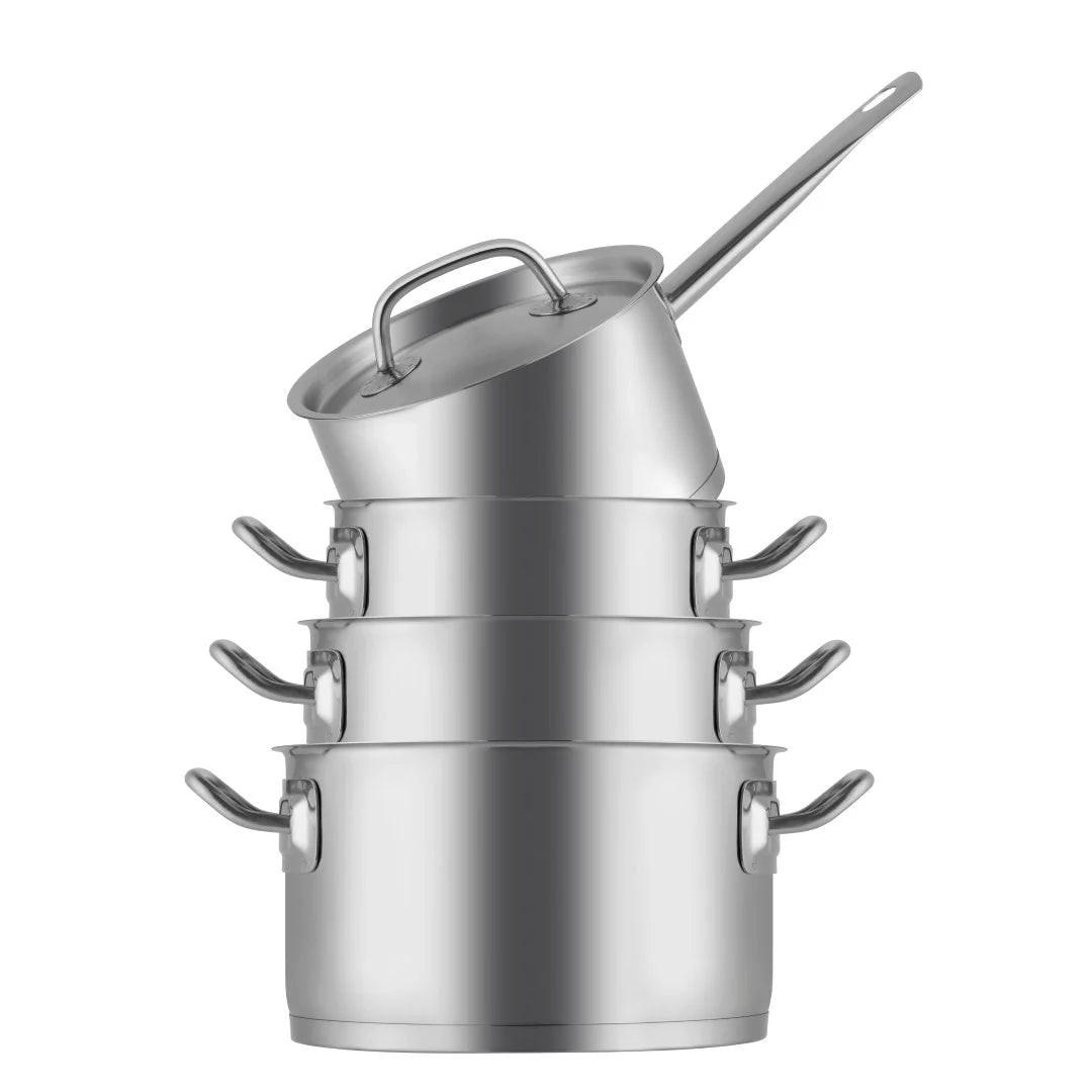 TÖPFE UND PFANNENSET PFANNENSET Profiline Deluxe Silber 4-teilig - Silberfarben, Metall - Sola