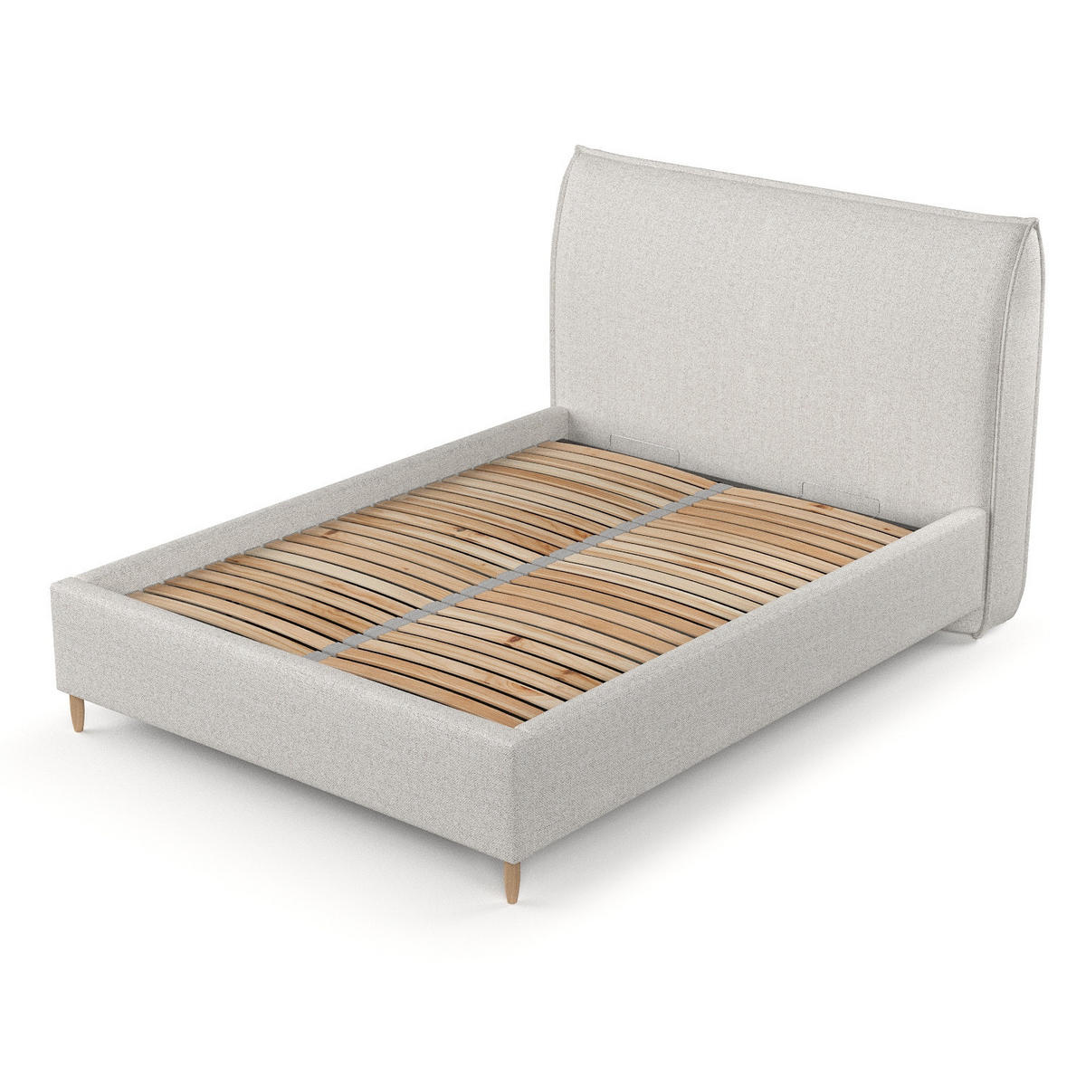 POLSTERBETT Mira 140/200 cm Hellbeige im Riva Stoff - Beige/Naturfarben, Holz/Holzwerkstoff (140/200cm) - AltaBeds