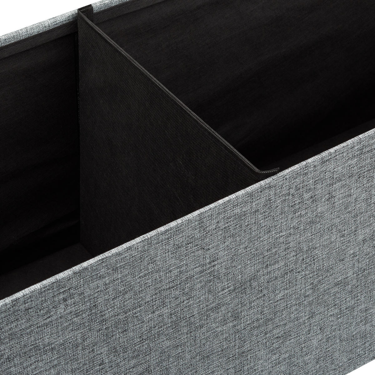 FALTBARE Sitzbank - Grau, Holzwerkstoff/Textil (38/38/114cm) - Relaxdays