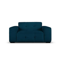 SOFA Kendal aus Samt marineblau 2 Sitzplätze - Blau, Textil (156/79/103cm) - Micadoni