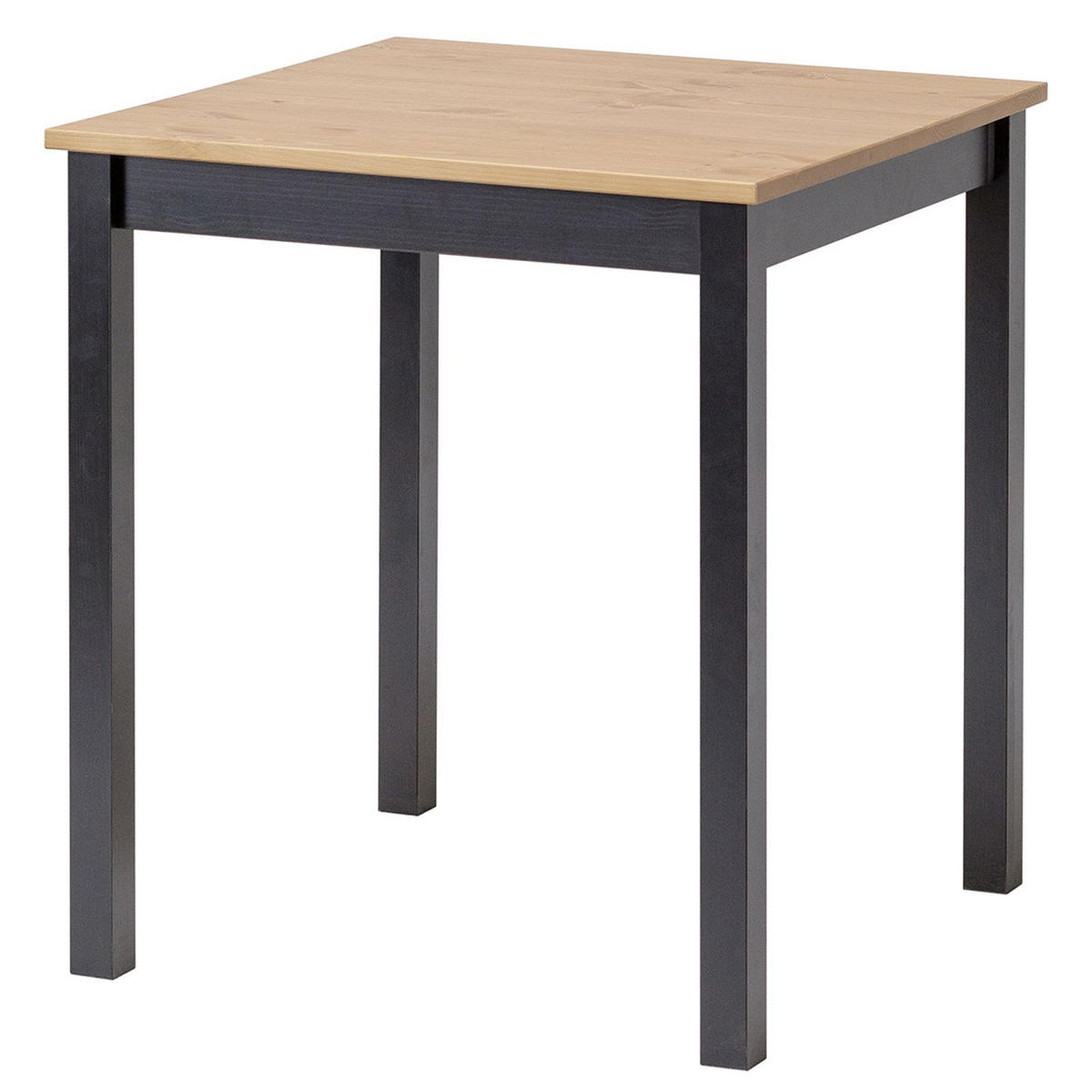 ESSTISCH Massivholz 68/68/75 cm - Schwarz, Holz (68/68/75cm) - hagge home