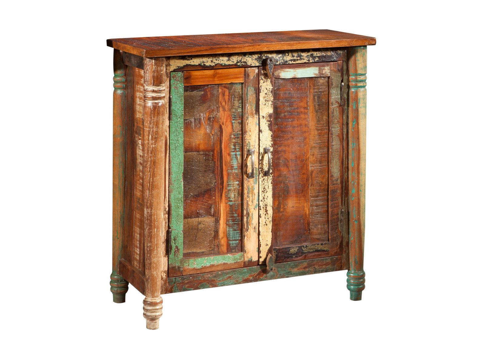 KOMMODE Altholz 80x42x88 mehrfarbig lackiert FABLE #02 - Multicolor, Holz (80/88/42cm) - Massivmoebel24