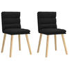 ESSZIMMERSTÜHLE 2 Stk. Schwarz Stoff 45*54*86cm - Schwarz, Metall (45/86/54cm) - ZMH