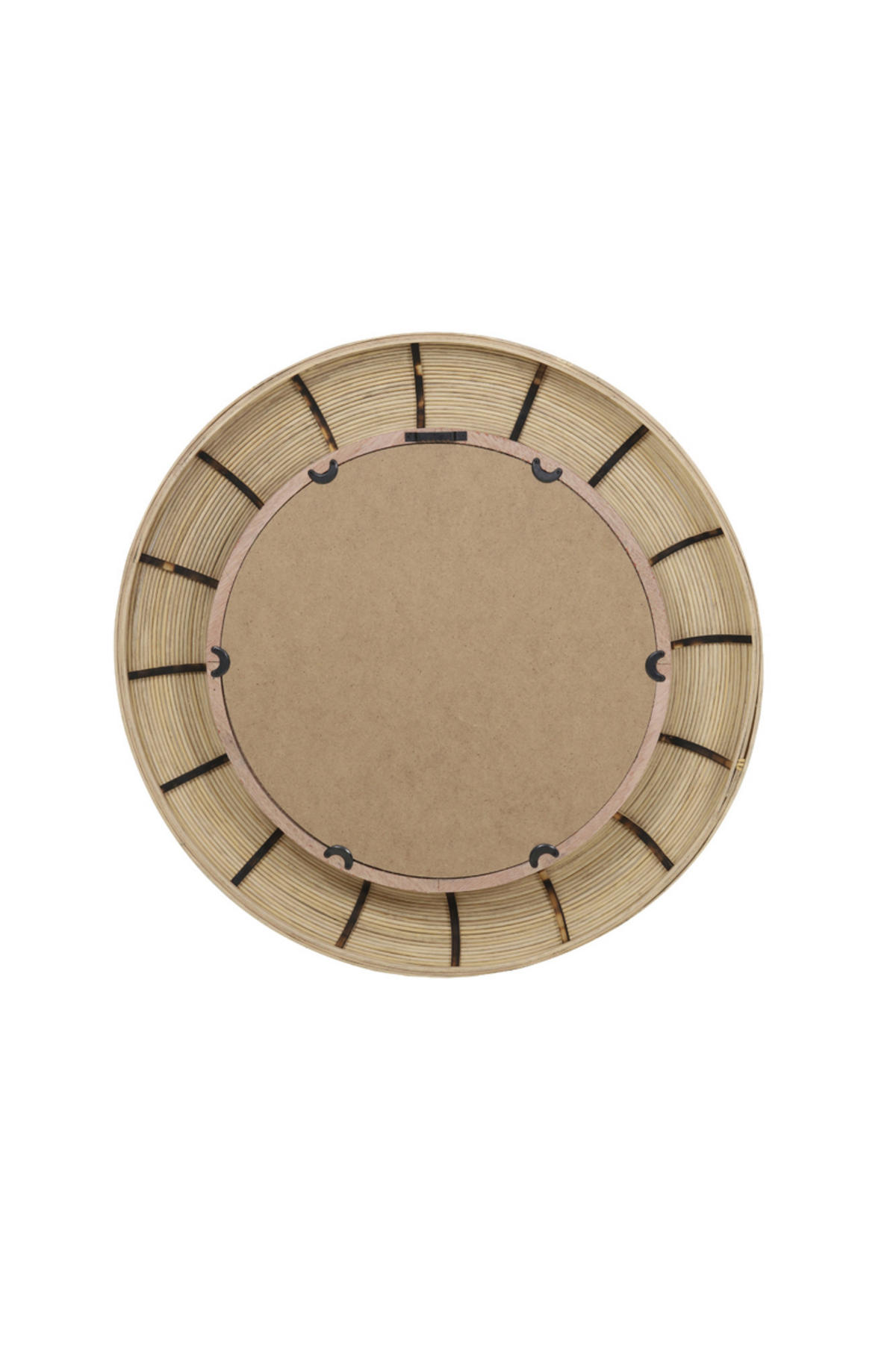 SPIEGEL Piedre Braun Ø71/71 cm - Hellbraun, Holz (4.5/71/71cm) - Light & Living