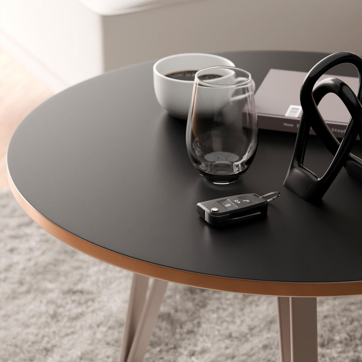 COUCHTISCH RIO - Schwarz, Holzwerkstoff (67/67/45cm) - Idohome