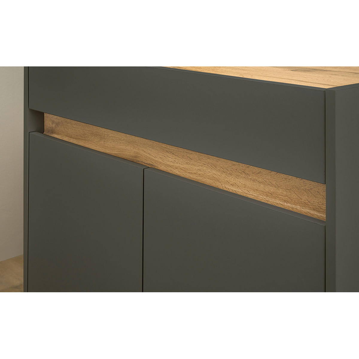 KOMMODE Crisp-61 - Anthrazit, Holzwerkstoff (80/70/40cm) - Lomado