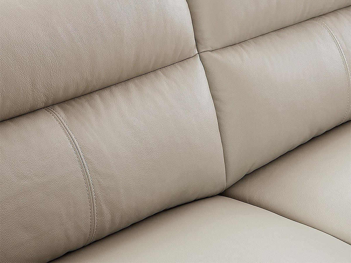 LEDERSOFA 3-Sitzer - Taupe - FRANCESCA - Braun, Leder (210/86/85cm) - Vente-Unique