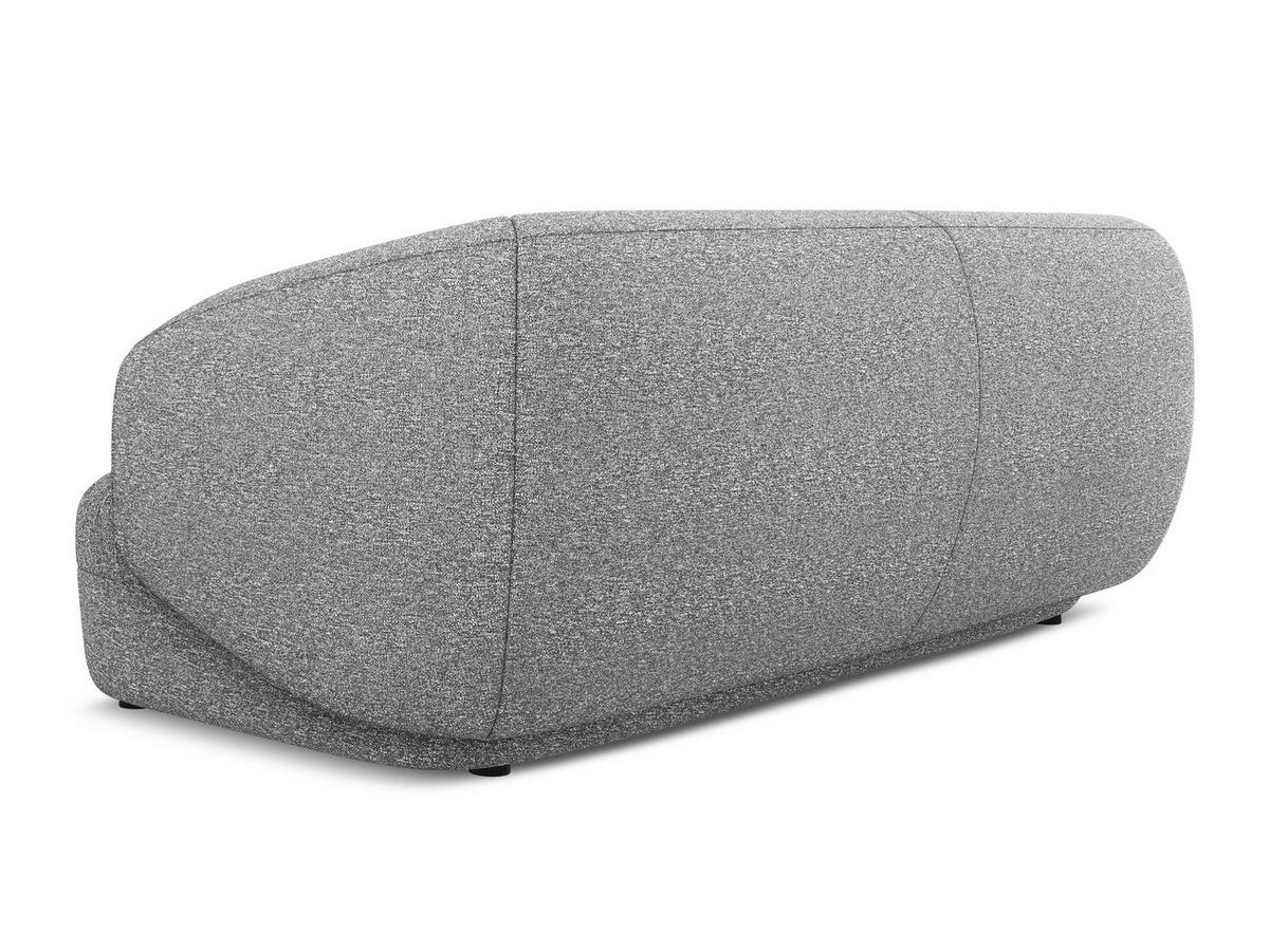 3-SITZER SOFA Strukturstoff Stoff Grau - Hellgrau/Schwarz, Kunststoff/Textil (212/81/98cm) - Makamii