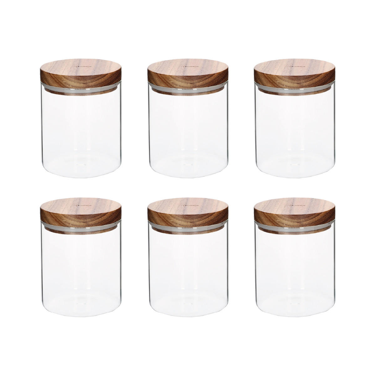 BEHÄLTER Carlos 0,7 l 6er-Set - Transparent, Glas (10/13/10cm) - Homla