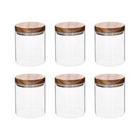 BEHÄLTER Carlos 0,7 l 6er-Set - Transparent, Glas (10/13/10cm) - Homla