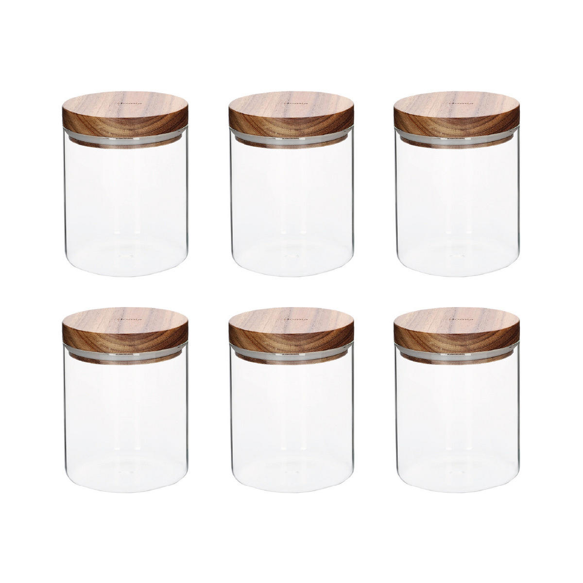BEHÄLTER Carlos 0,7 l 6er-Set - Transparent, Glas (10/13/10cm) - Homla
