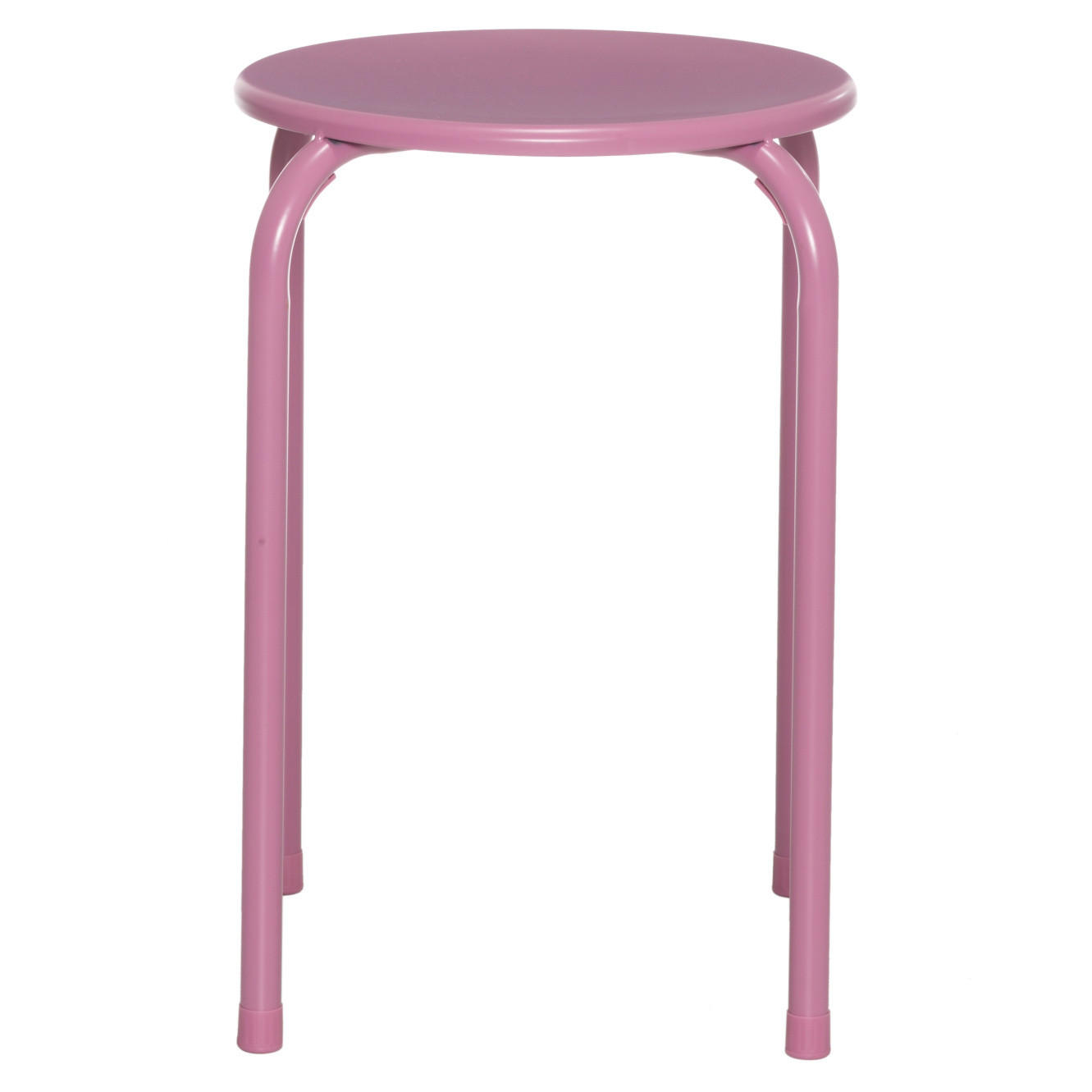 HOCKER Metall Ø 30 cm - Rosa, Metall (30/44/30cm)