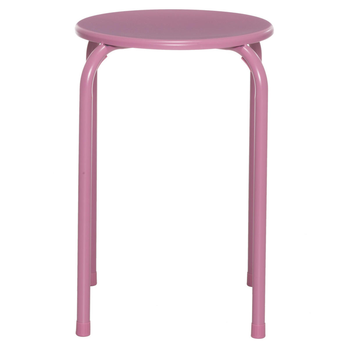 HOCKER Metall Ø 30 cm - Rosa, Metall (30/44/30cm)