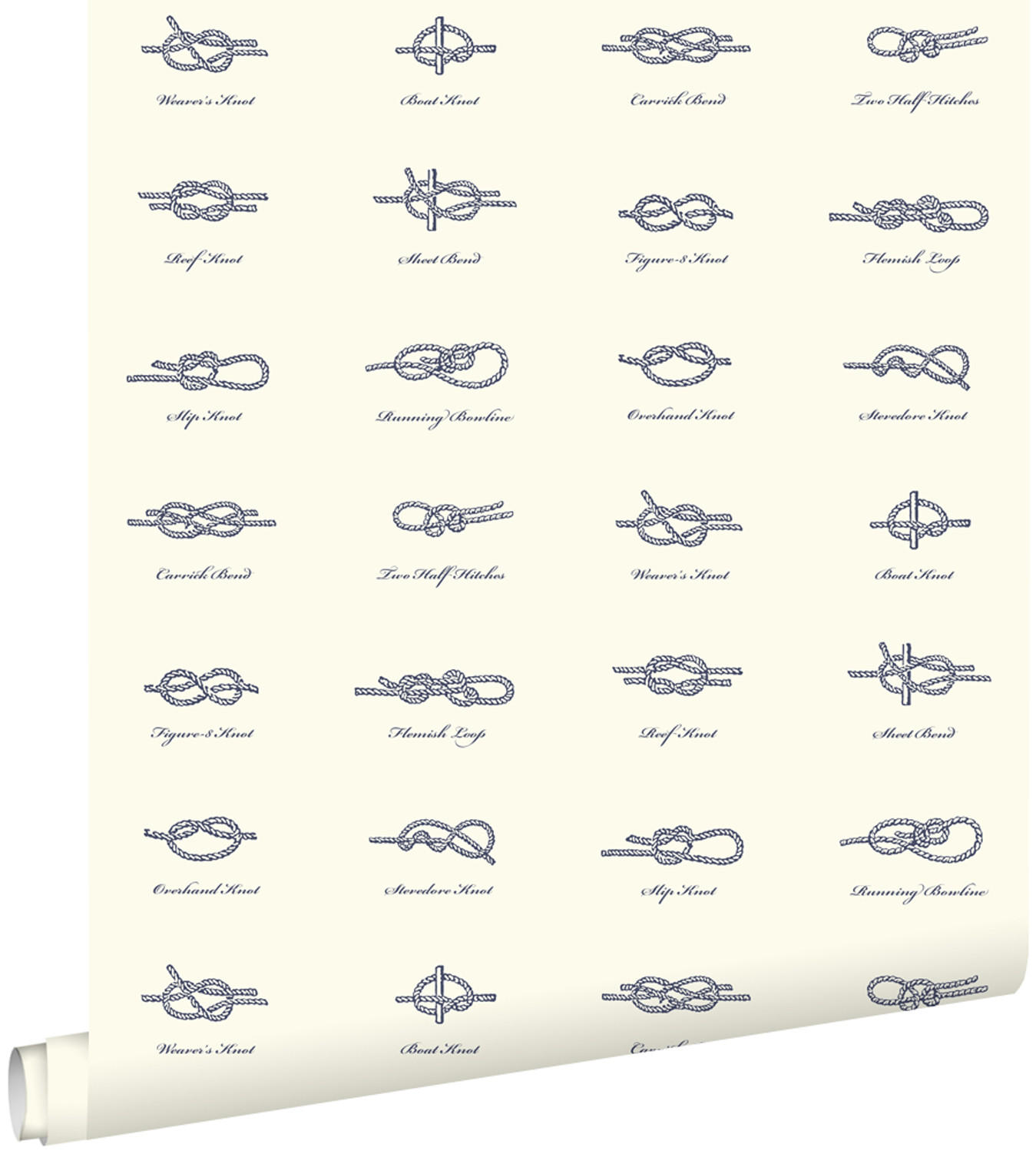 TAPETE Knoten 53 cm x 10.05 m - Grau, Papier (53/0.1cm) - ESTAhome