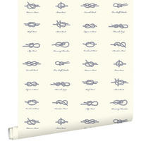 TAPETE Knoten 53 cm x 10.05 m - Grau, Papier (53/0.1cm) - ESTAhome