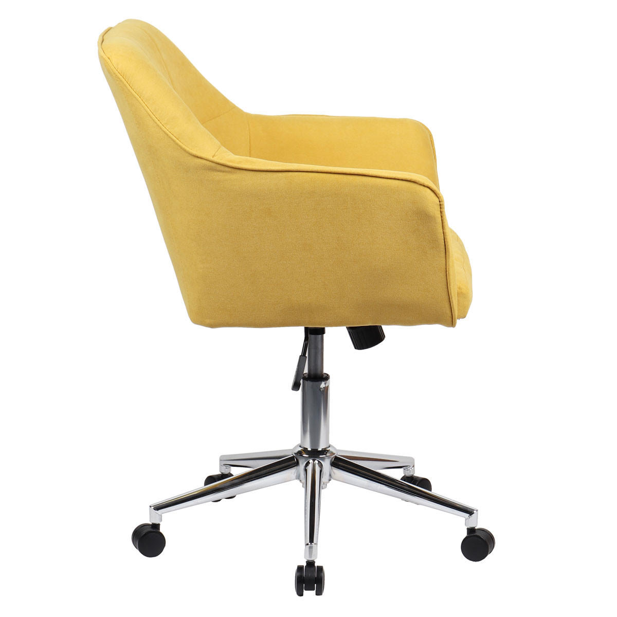 DREHSTUHL JAKE Stoffbezug gelb - Gelb, Textil (61/95/57cm) - SVITA