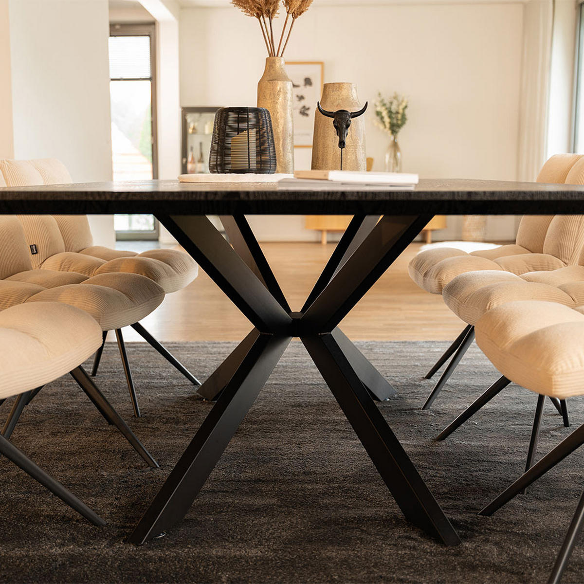 ESSTISCH ECKIG AVENCIA - Dark Oak, 160 x 100 cm - Schwarz, Holz (160/100/76cm) - Home Deluxe