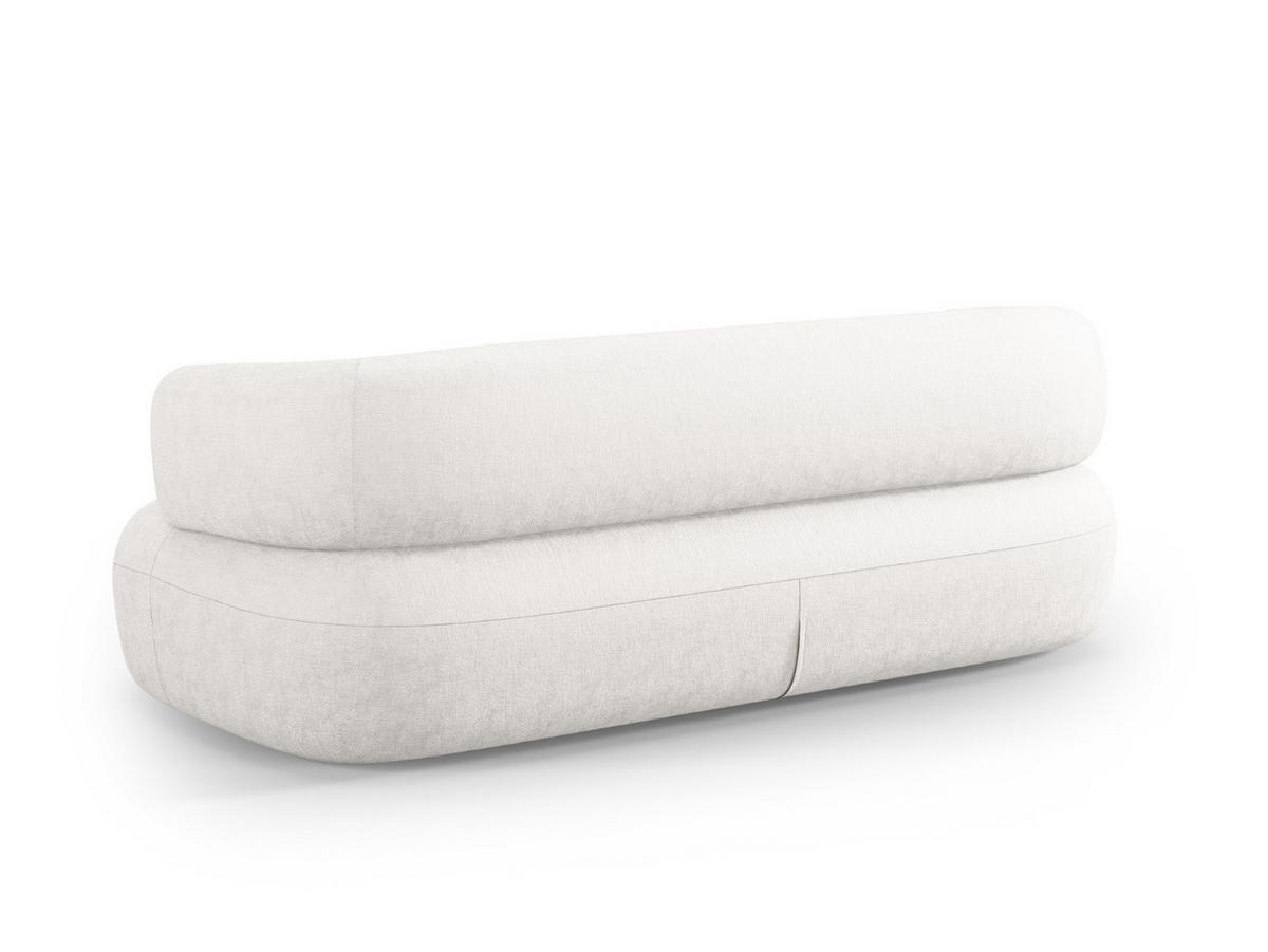 SOFA Jenny aus Chenille-Stoff leichtes beige 3 Sitzplätze - Creme, Textil (90/73/178cm) - Micadoni