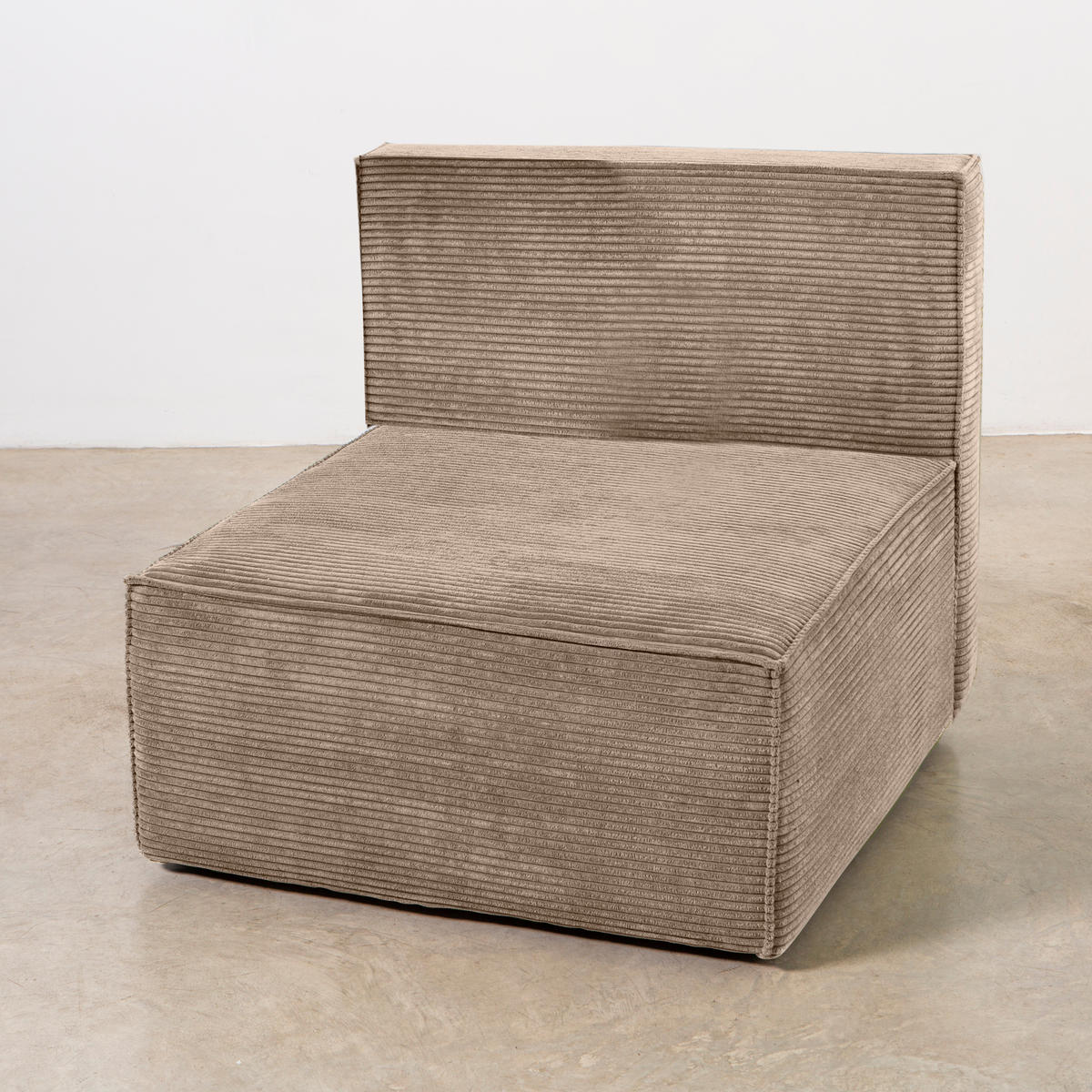 4-SITZER-SOFA Chaiselongue bezogen Steinkord-nicht modular-Samt HARPER - Beige, Textil (100/65/360cm) - RNT By Really Nice Things