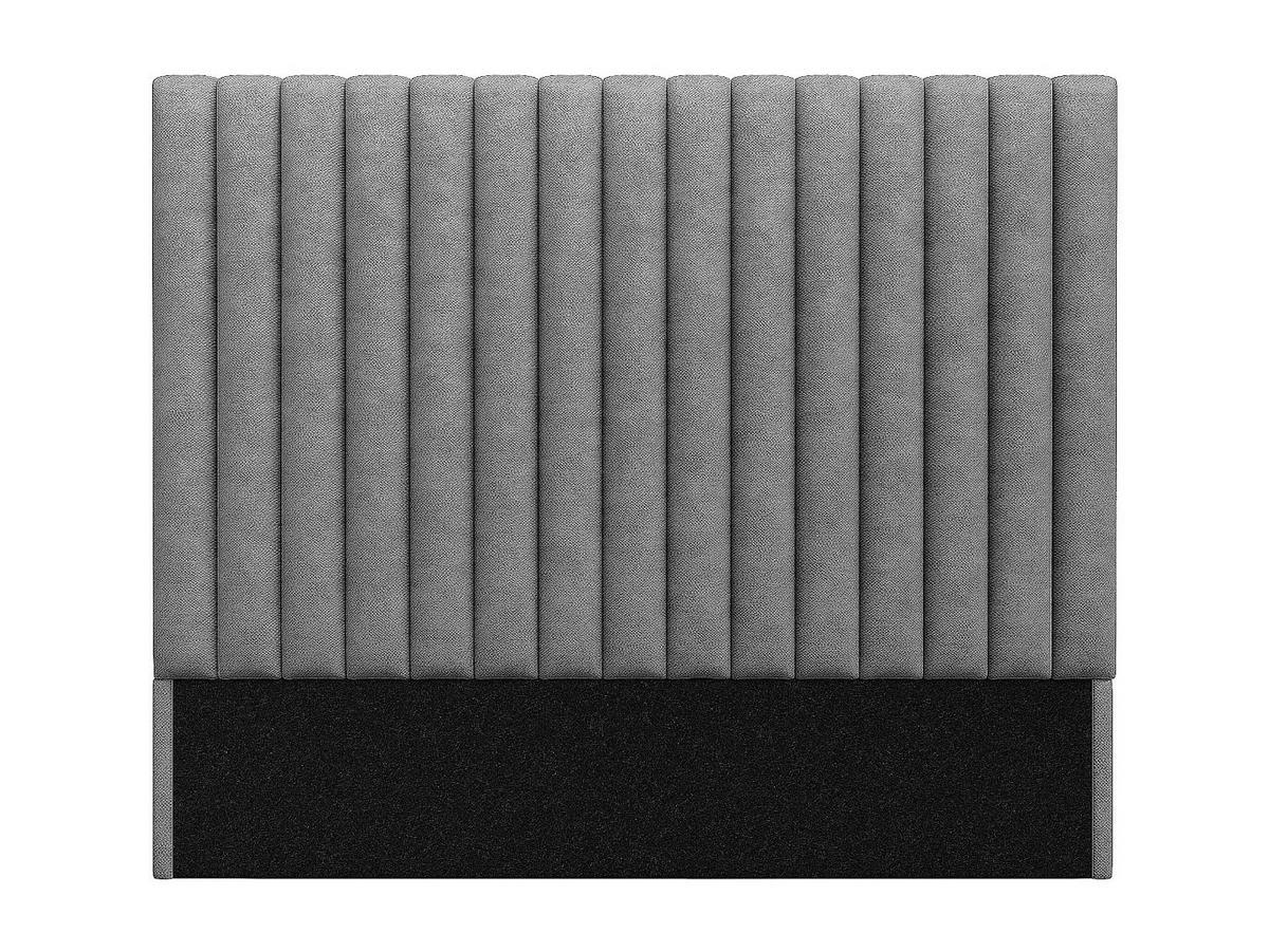 BETTKOPFTEIL mit vertikalen Ziernähten - Stoff - 170 cm - Grau - SARAH - Grau, Textil (170/120/10cm) - Vente-Unique