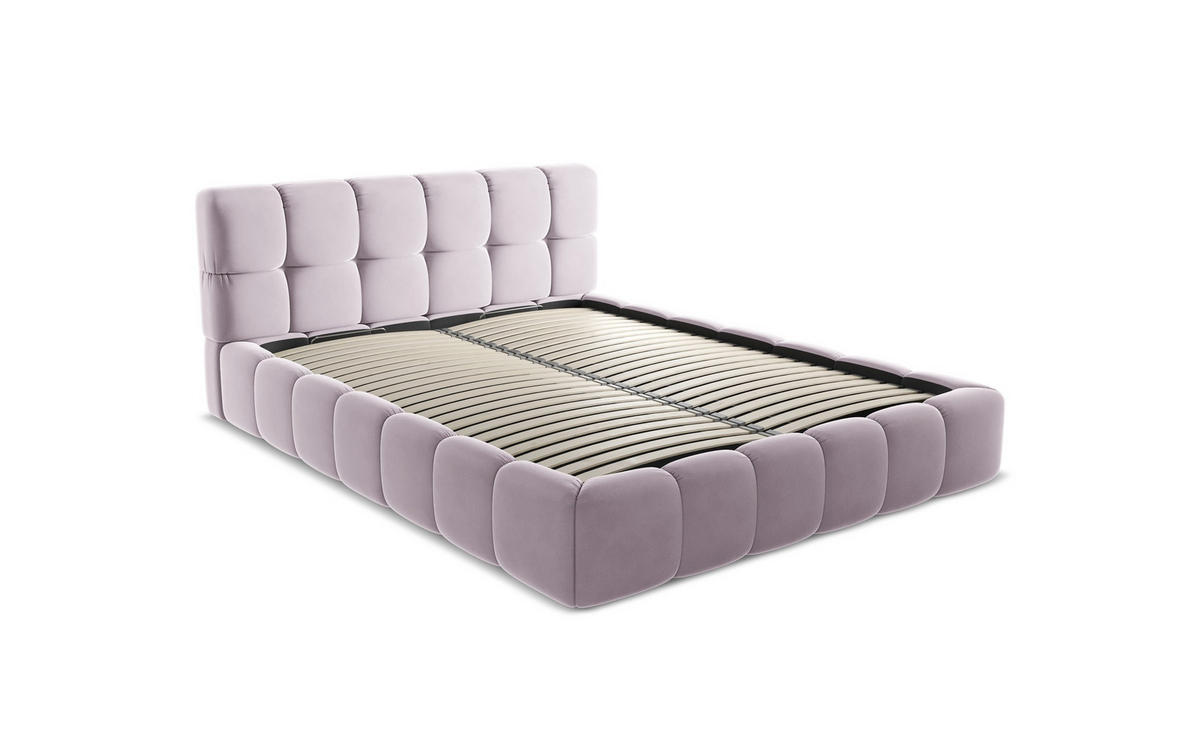 POLSTERBETT mit Bettkasten und Lattenrost 200x228 Grau - Dunkelgrau/Schwarz, Kunststoff/Textil (180/200cm) - Makamii