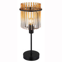 TISCHLEUCHTE Metall Amber - Orange, Glas (15/15/37.5cm) - Globo Lighting
