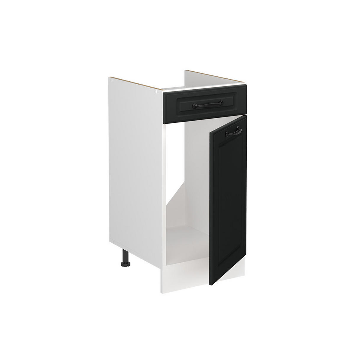 SPÜLENUNTERSCHRANK R-Line, Anthrazit Landhaus/Weiß, 40 cm Arbeitsplatte Goldkraft Eiche - Anthrazit/Weiß, Holzwerkstoff (40/81.6/60cm) - Vicco