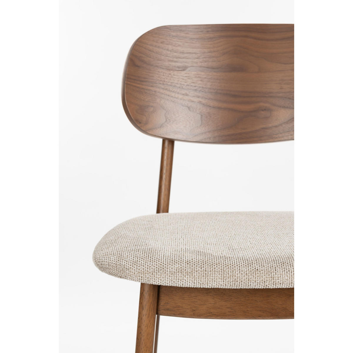 BARHOCKER Marais Rückenlehne 68,5 cm Walnussfarbe - 2 er Set - Braun, Kunststoff (44.5/104/55.5cm) - Dutchbone