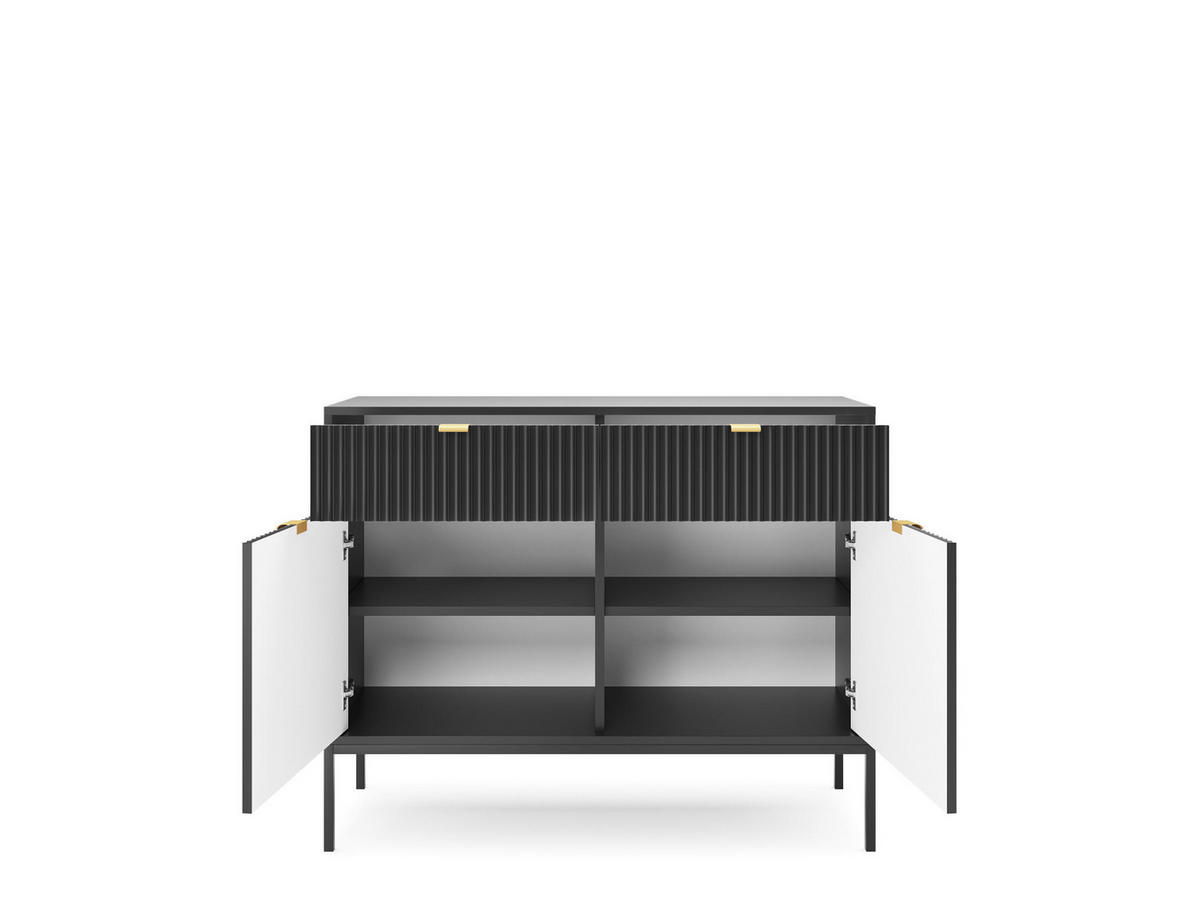 SIDEBOARD SCHWARZ - Schwarz, Holzwerkstoff (104/83/39cm) - FURNLUX