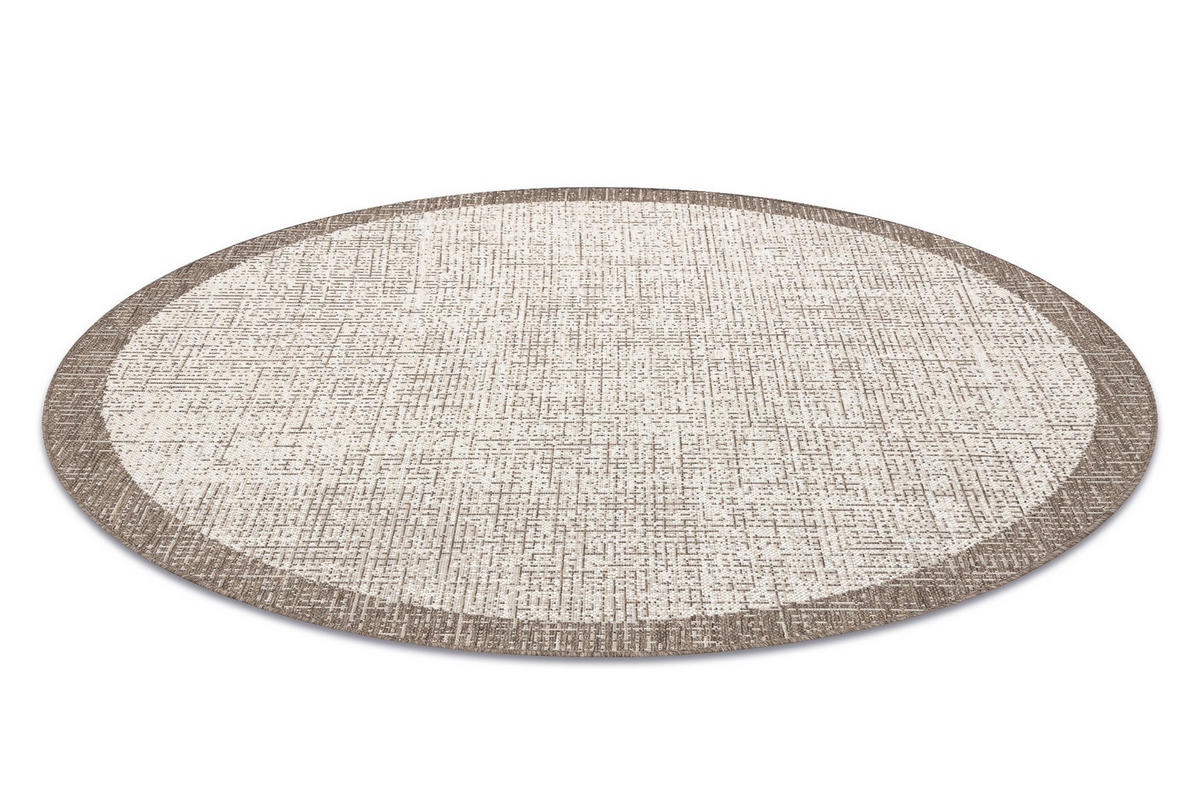 TEPPICH Floorlux 120 cm - Beige, Textil (120/120cm) - rugsX