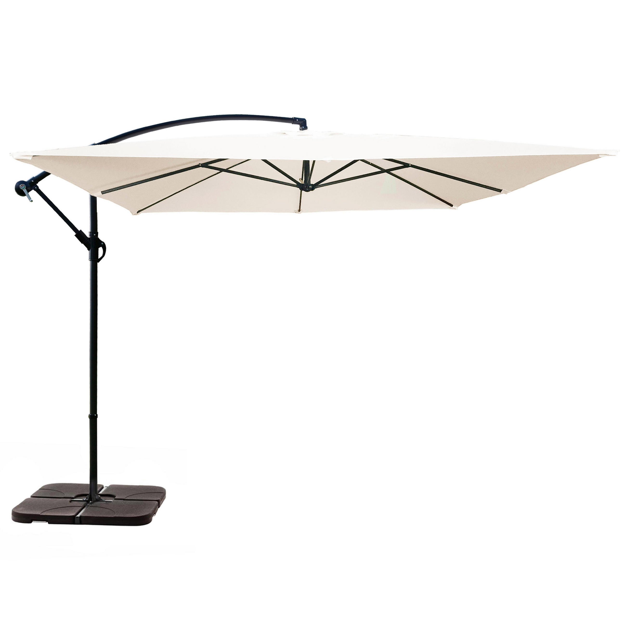 Oviala Sonnenschirm Weiß 300x300 cm