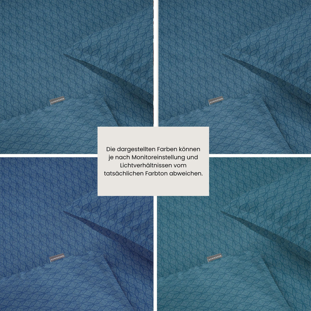 BETTWÄSCHESET Dotted Diamond - Renforcé - 2-teilig - 135x200 cm - Petrol - Petrol, Textil (135/200cm) - SCHIESSER