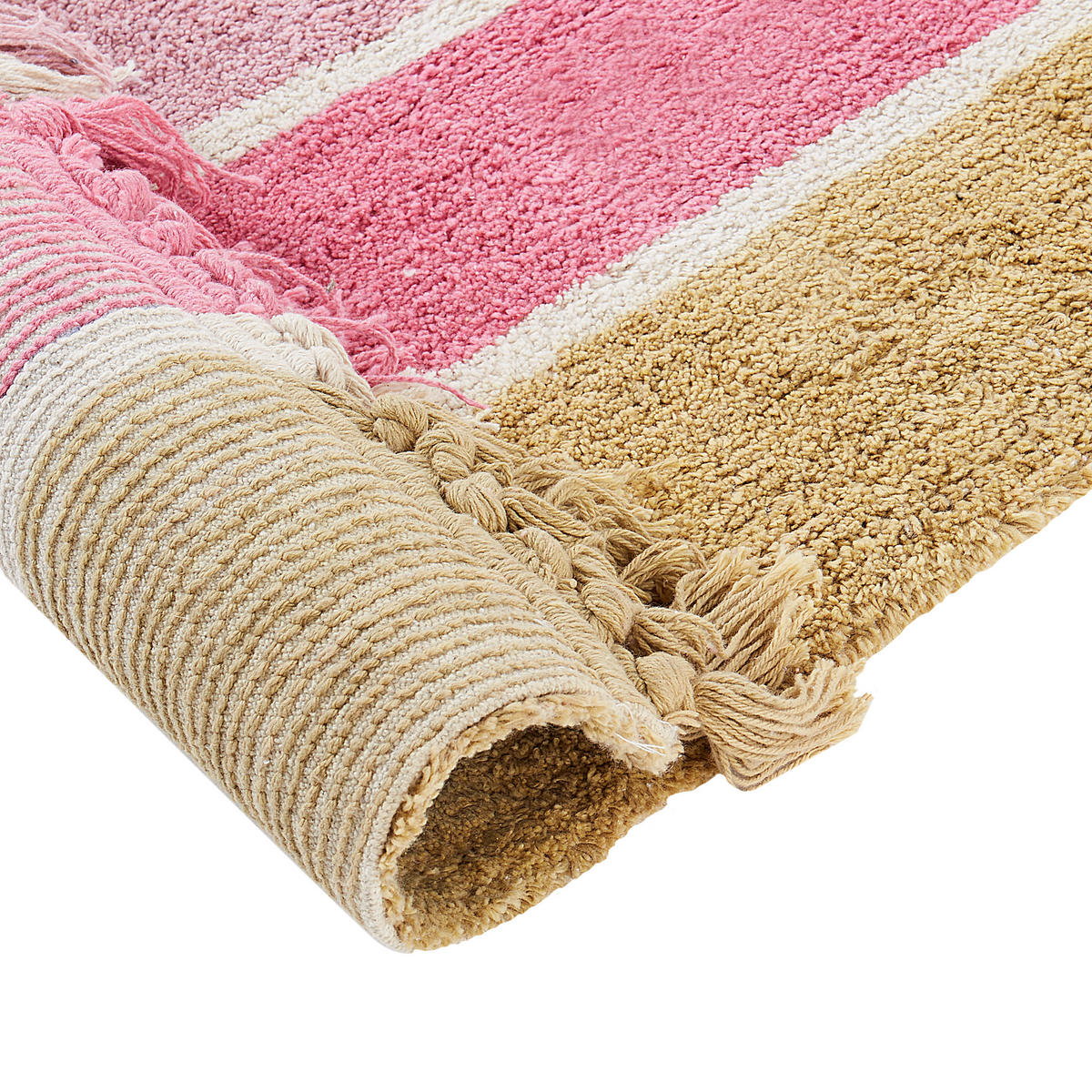 DĚTSKÝ KOBEREC Růžový 140/200 cm Bavlna Tatarli - béžová, textil (140/200cm) - Beliani