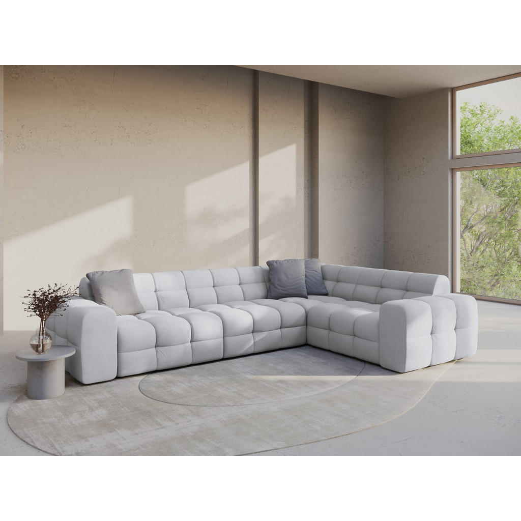 Thumbnail - Micadoni Ecksofa, Hellgrau, Textil, 6-Sitzer, L-Form, 332x231 cm, Hergestellt in Europa, Wohnzimmer, Sofas & Couches, Wo...