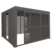 PERGOLA MIT SCHIEBETÜR Anthrazit - Anthrazit, Metall (300/220/300cm) - MCW