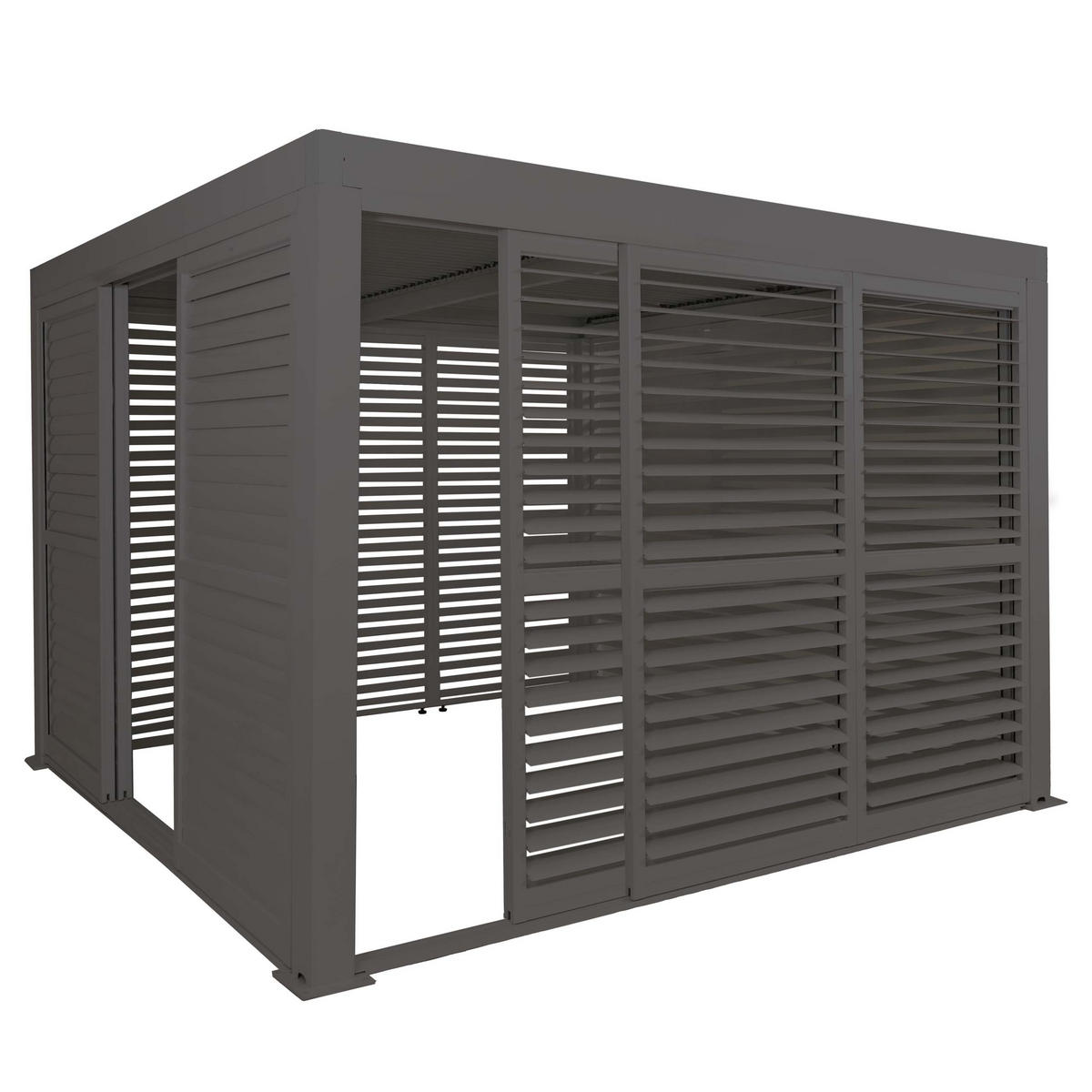 PERGOLA MIT SCHIEBETÜR Anthrazit - Anthrazit, Metall (300/220/300cm) - MCW